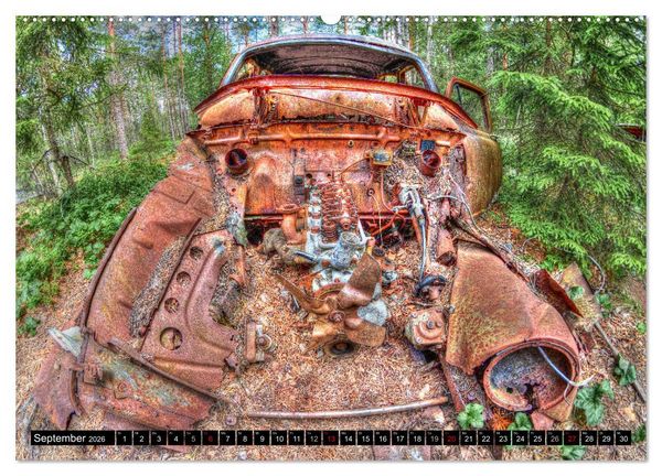 Produktbild: Autofriedhof Ryd (hochwertiger Premium Wandkalender 2026 DIN A2 quer), Kunstdruck in Hochglanz