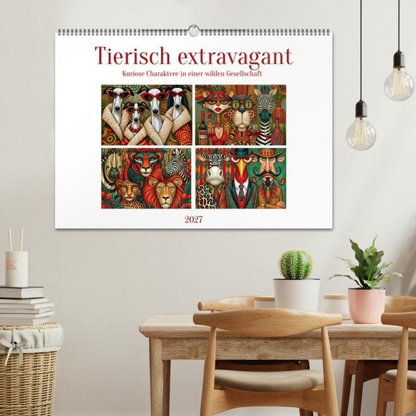 Produktbild: Tierisch extravagant (Wandkalender 2027 DIN A2 quer), CALVENDO Monatskalender