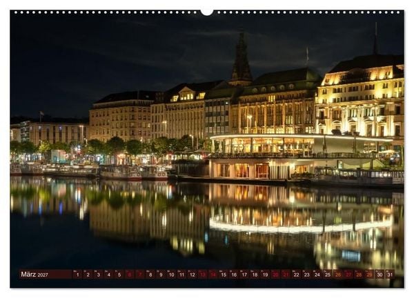 Produktbild: Magic Nights Hamburg (hochwertiger Premium Wandkalender 2027 DIN A2 quer), Kunstdruck in Hochglanz
