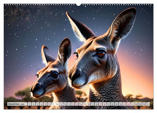 Produktbild: Die Welt der K&auml;ngurus (Wandkalender 2026 DIN A2 quer), CALVENDO Monatskalender