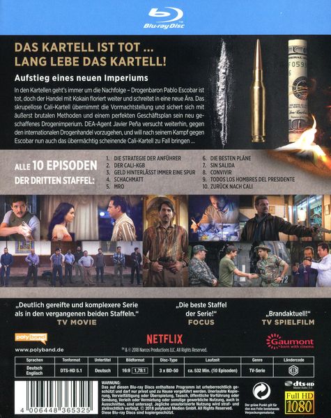 Produktbild: Narcos - Staffel 3 [3 BRs]