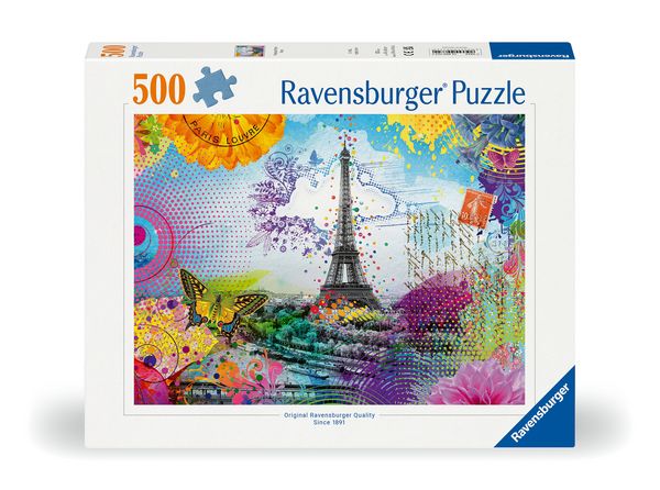 Produktbild: Erwachsenenpuzzle 500 Teile - Postkarte aus Paris