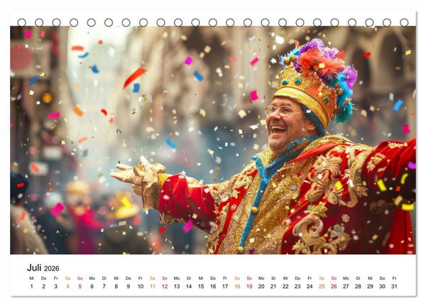 Produktbild: Karneval - sch&ouml;ne Momente weltweit (Tischkalender 2026 DIN A5 quer), CALVENDO Monatskalender
