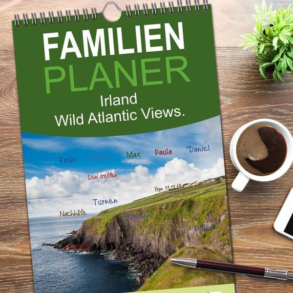 Produktbild: Familienplaner 2026 - Irland. Wild Atlantic Views. mit 5 Spalten (Wandkalender, 21 x 45 cm) CALVENDO