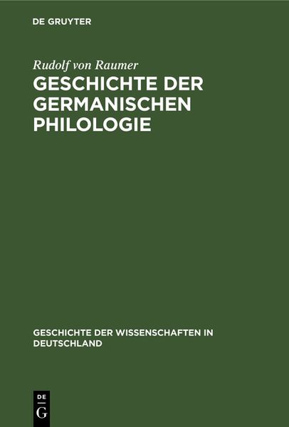 Produktbild: Geschichte der germanischen Philologie