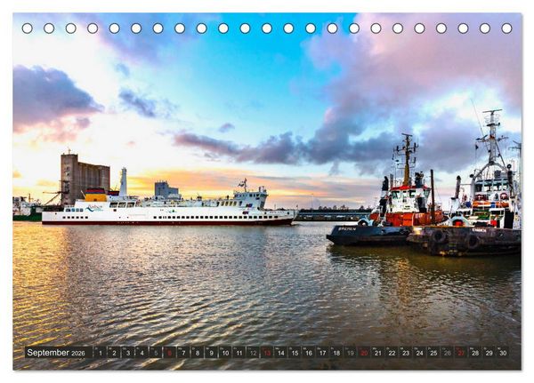 Produktbild: EMDEN maritime Seehafenstadt (Tischkalender 2026 DIN A5 quer), CALVENDO Monatskalender