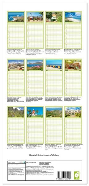 Produktbild: Familienplaner 2026 - Kapstadt: Leben unterm Tafelberg mit 5 Spalten (Wandkalender, 21 x 45 cm) CALVENDO