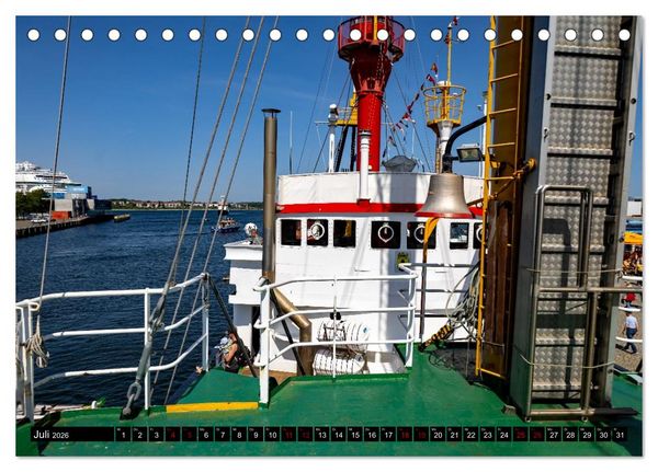 Produktbild: Feuerschiff Elbe 1 - In der Hansestadt Wismar (Tischkalender 2026 DIN A5 quer), CALVENDO Monatskalender