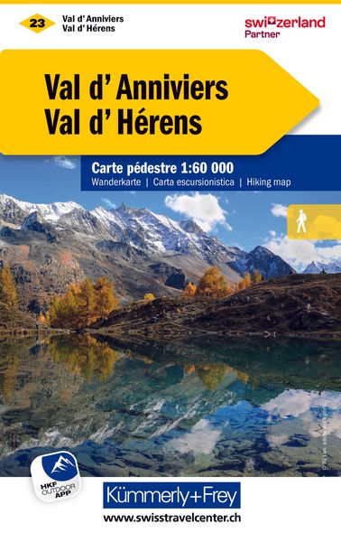 Val d'Anniviers - Val d'Hérens Nr. 23 Wanderkarte 1:60 000, Sonstige von , Kümmerly+Frey, 9783259022238