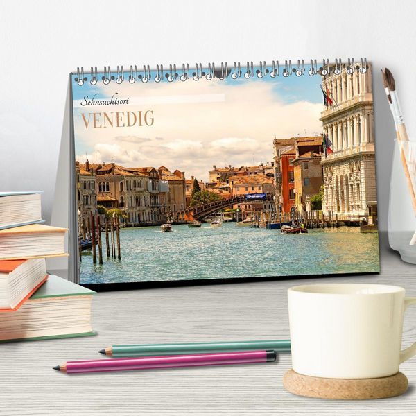 Produktbild: Sehnsuchtsort Venedig 2026 (Tischkalender 2026 DIN A5 quer), CALVENDO Monatskalender