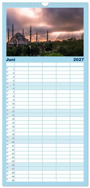 Produktbild: Familienplaner 2027 - Istanbul - Stadt am Bosporus mit 5 Spalten (Wandkalender, 21 x 45 cm) CALVENDO