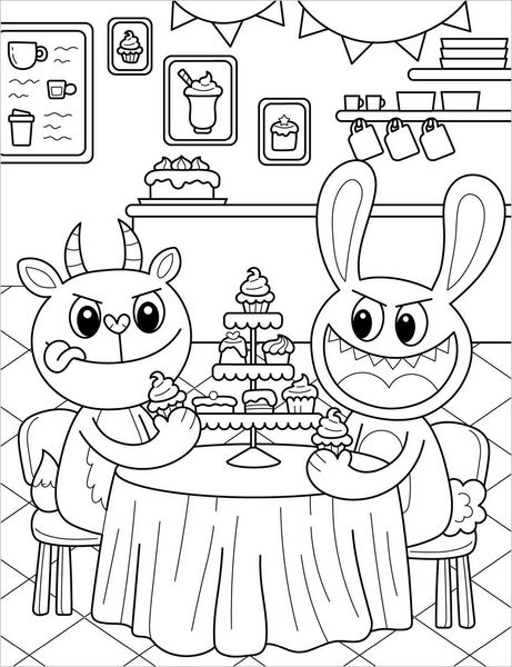 Produktbild: The UnCuties Creepy Cosy Cafe Colouring Book