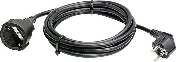 Produktbild: AS Schwabe 50202 Strom Verl&auml;ngerungskabel 16A Schwarz 2.00m H05VV-F 3G 1,5mm&sup2;