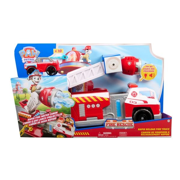Produktbild: PAW Patrol Fire Rescue - Marshalls Deluxe Feuerwehr-Truck, 50 cm lang, mit Marshall Hundefigur