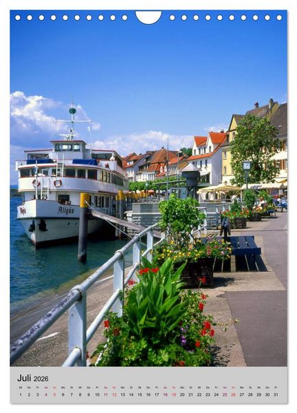 Produktbild: Der Bodensee mit seinen Sehensw&uuml;rdigkeiten (Wandkalender 2026 DIN A4 hoch), CALVENDO Monatskalender