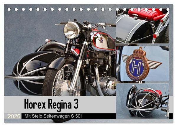 Produktbild: Horex Regina 3 mit Steib Seitenwagen S 501 (Tischkalender 2026 DIN A5 quer), CALVENDO Monatskalender