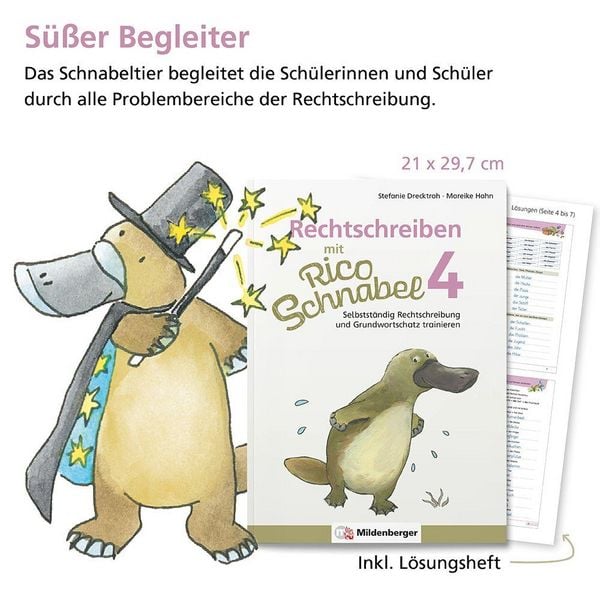 Produktbild: Rechtschreiben mit Rico Schnabel, Klasse 4