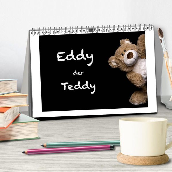 Produktbild: Eddy, der Teddy (Tischkalender 2026 DIN A5 quer), CALVENDO Monatskalender