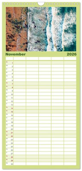 Produktbild: Familienplaner 2026 - Portugal Luftaufnahmen mit 5 Spalten (Wandkalender, 21 x 45 cm) CALVENDO