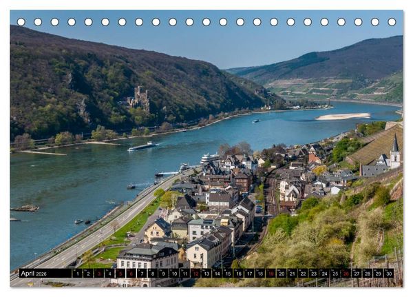 Produktbild: Rheinsteig Impressionen III (Tischkalender 2026 DIN A5 quer), CALVENDO Monatskalender