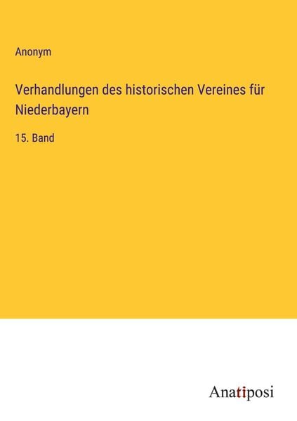 Produktbild: Verhandlungen des historischen Vereines f&uuml;r Niederbayern
