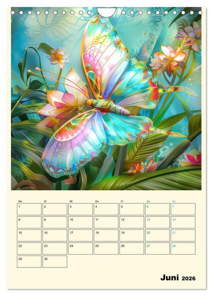 Produktbild: Schmetterlinge der Fantasie entsprungen - Planer (Wandkalender 2026 DIN A4 hoch), CALVENDO Monatskalender