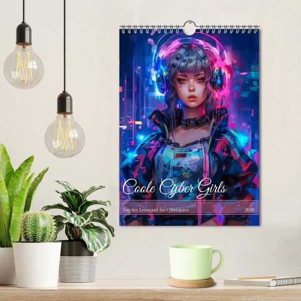 Produktbild: Coole Cyber Girls (Wandkalender 2026 DIN A4 hoch), CALVENDO Monatskalender