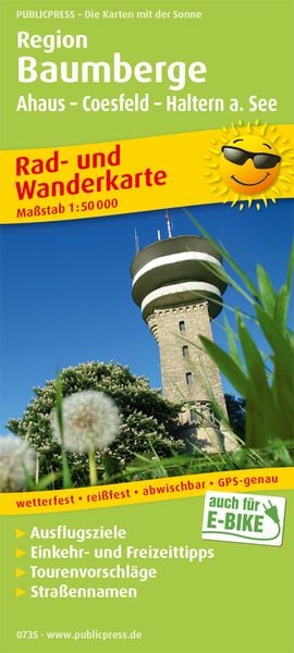 Produktbild: Region Baumberge, Ahaus - Coesfeld - Haltern a. See 1:50 000