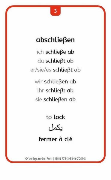 Produktbild: Verben: Set 2 - Deutsch, Englisch, Franz&ouml;sisch und Arabisch