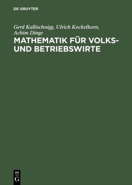 Produktbild: Mathematik f&uuml;r Volks- und Betriebswirte