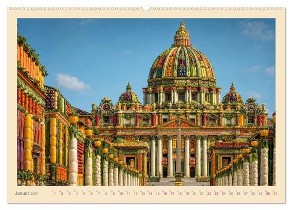 Produktbild: Historische Reiseziele f&uuml;r Vegetarier (Wandkalender 2027 DIN A2 quer), CALVENDO Monatskalender