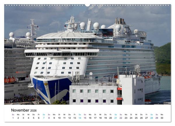Produktbild: Riesen der Meere - Kreuzfahrtschiffe (hochwertiger Premium Wandkalender 2026 DIN A2 quer), Kunstdruck in Hochglanz