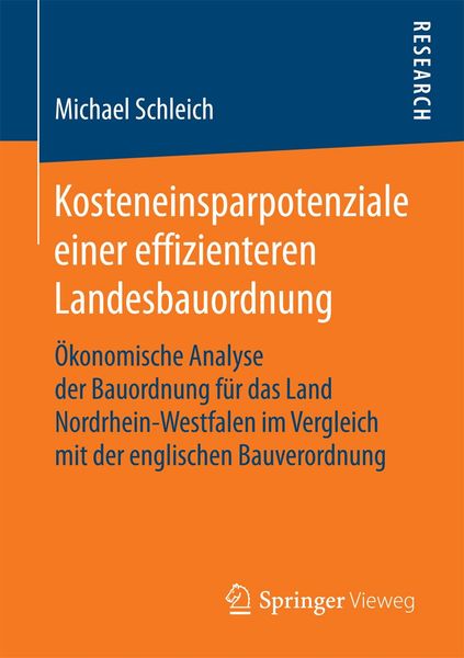 Produktbild: Kosteneinsparpotenziale einer effizienteren Landesbauordnung
