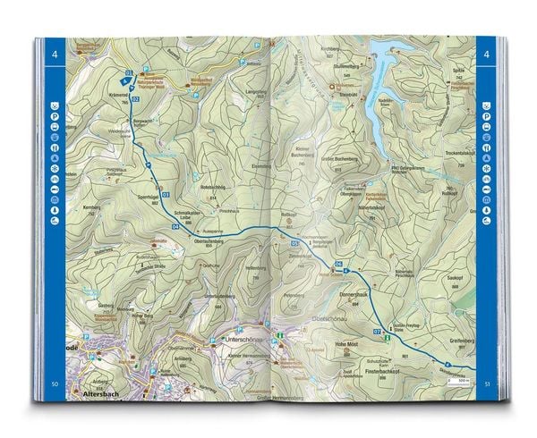 Produktbild: KOMPASS Wanderf&uuml;hrer Rennsteig, 10 Etappen
