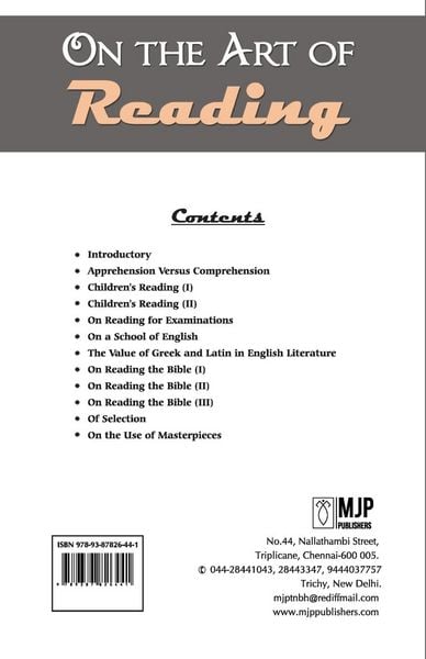 Produktbild: On The Art Of Reading