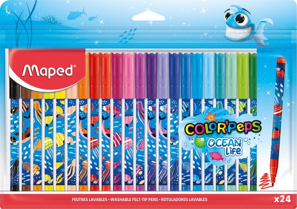 Produktbild: Maped Filzstifte OCEAN LIFE Color Peps 24 St&uuml;ck Blister
