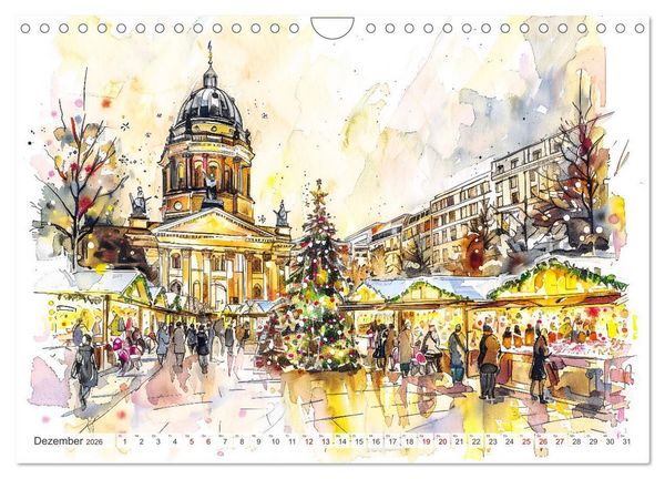 Produktbild: Berlin Impressionen - Kunstvolle Stadtansichten der Seele Berlins (Wandkalender 2026 DIN A4 quer), CALVENDO Monatskalender