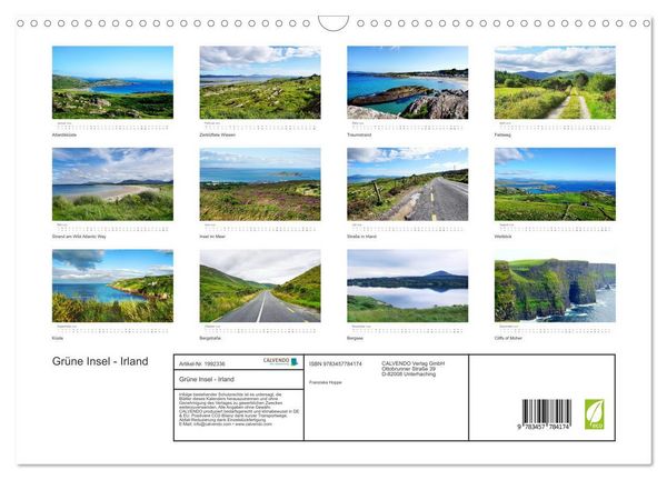 Produktbild: Gr&uuml;ne Insel - Irland (Wandkalender 2026 DIN A3 quer), CALVENDO Monatskalender