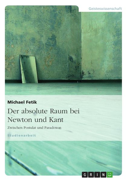 Produktbild: Der absolute Raum bei Newton und Kant