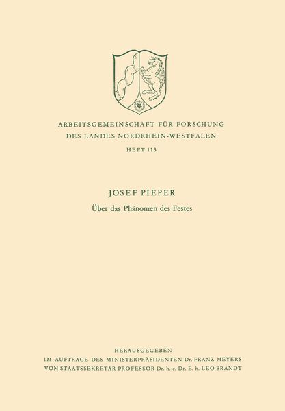 Produktbild: &Uuml;ber das Ph&auml;nomen des Festes
