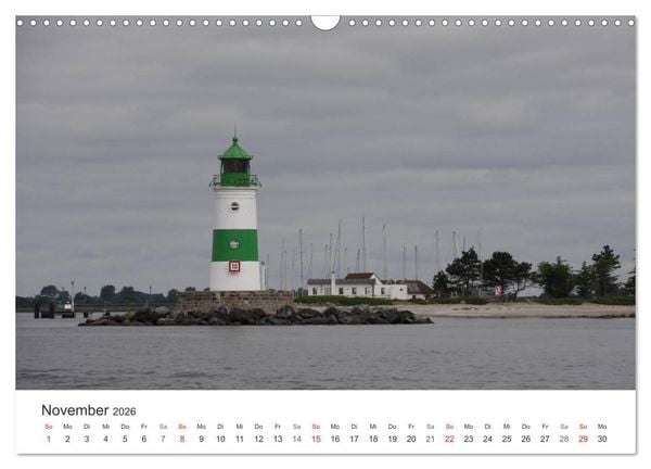 Produktbild: Leuchtt&uuml;rme und Leuchtfeuer an der Ostsee (Wandkalender 2026 DIN A3 quer), CALVENDO Monatskalender