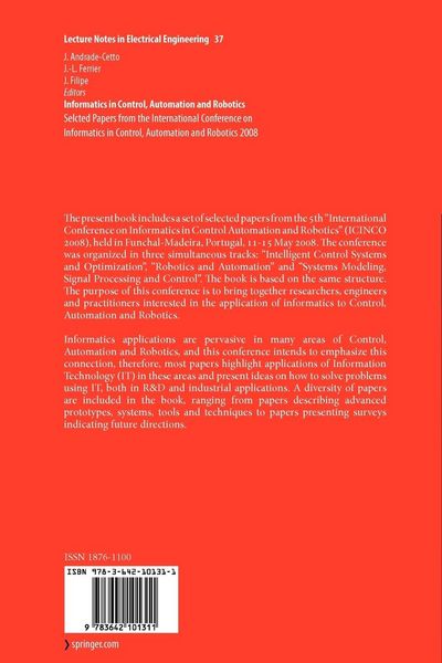 Produktbild: Informatics in Control, Automation and Robotics