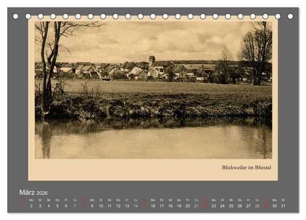 Produktbild: Saarland - vunn domols (frieher), Neue Ansichten vom Saarpfalz-Kreis (Tischkalender 2026 DIN A5 quer), CALVENDO Monatskalender