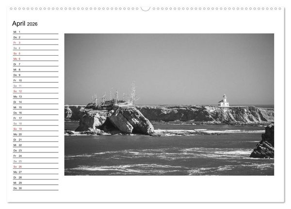 Produktbild: Leuchtt&uuml;rme der Westk&uuml;ste der USA (Wandkalender 2026 DIN A2 quer), CALVENDO Monatskalender