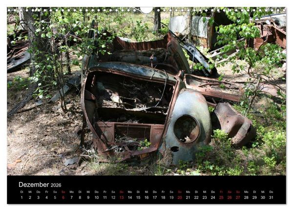 Produktbild: Schrottautos im Kyrk&ouml; Mosse (Wandkalender 2026 DIN A3 quer), CALVENDO Monatskalender
