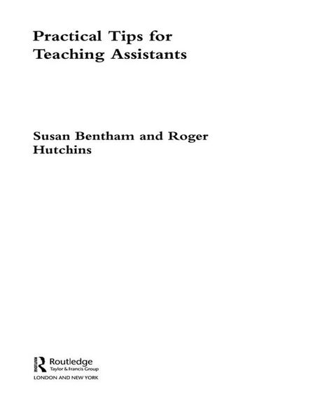 Produktbild: Practical Tips for Teaching Assistants