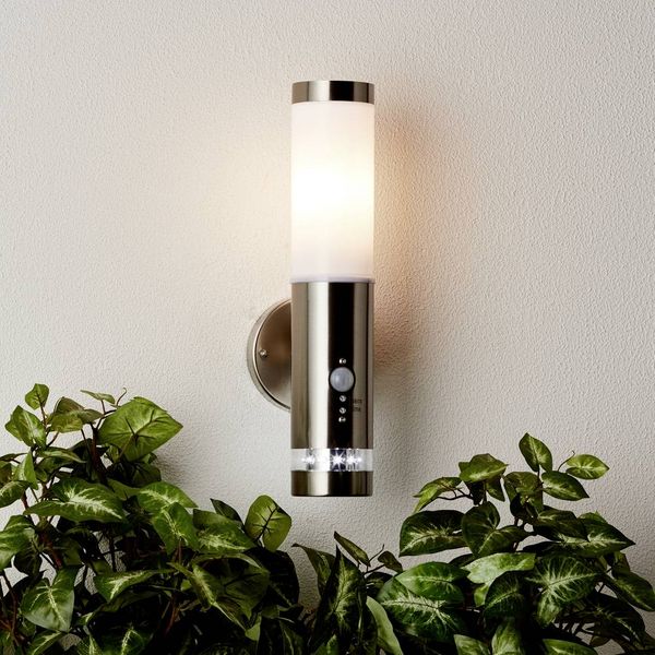 Produktbild: Brilliant Bole G96131/82 Au&szlig;enwandleuchte mit Bewegungsmelder Halogen E27 60W Edelstahl