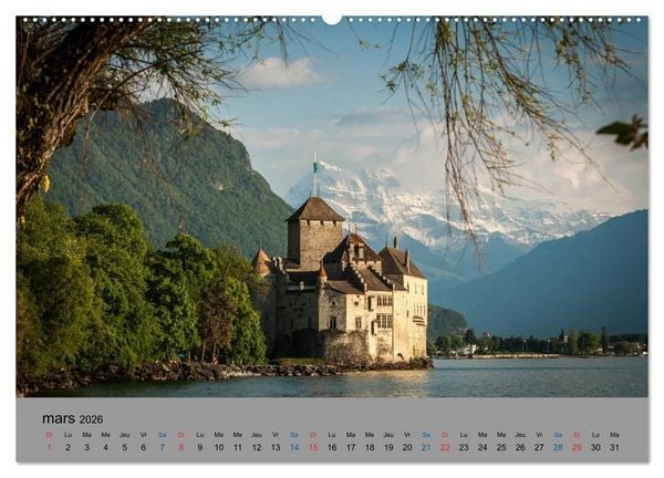 Produktbild: Montreux, la Riviera Suisse (Calendrier mural 2026 DIN A2 vertical) calendrier de bureau