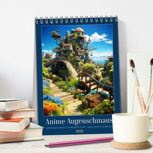 Produktbild: Anime Augenschmaus (Tischkalender 2026 DIN A5 hoch), CALVENDO Monatskalender