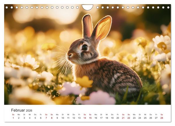 Produktbild: Fantastisch, flauschig, frech! - Ein Kaninchenkalender (Wandkalender 2026 DIN A4 quer), CALVENDO Monatskalender